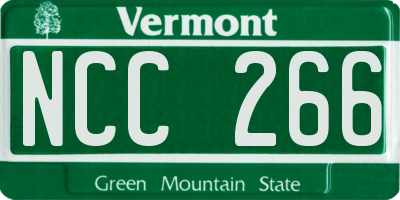 VT license plate NCC266