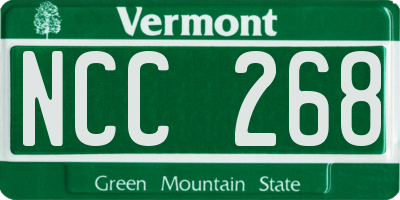 VT license plate NCC268