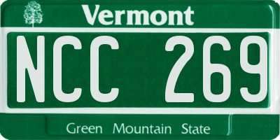 VT license plate NCC269