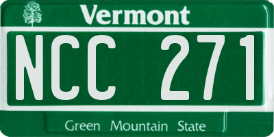 VT license plate NCC271
