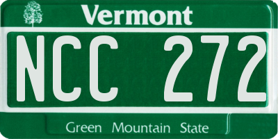 VT license plate NCC272