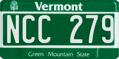 VT license plate NCC279