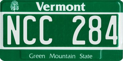 VT license plate NCC284