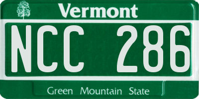 VT license plate NCC286