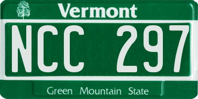 VT license plate NCC297
