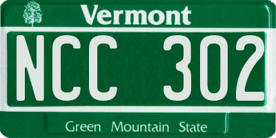 VT license plate NCC302