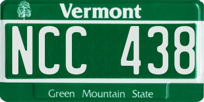 VT license plate NCC438