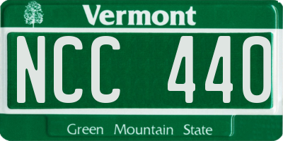 VT license plate NCC440