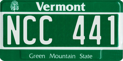 VT license plate NCC441
