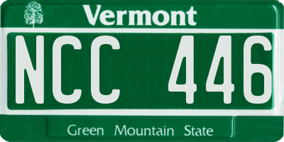 VT license plate NCC446