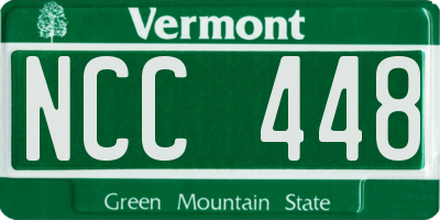 VT license plate NCC448