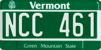 VT license plate NCC461