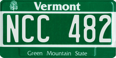 VT license plate NCC482