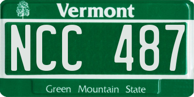 VT license plate NCC487