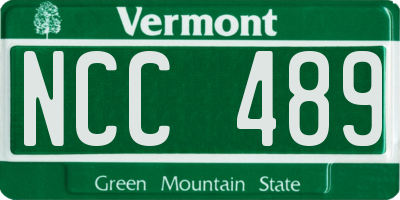 VT license plate NCC489