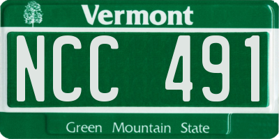 VT license plate NCC491