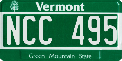 VT license plate NCC495