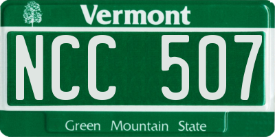 VT license plate NCC507