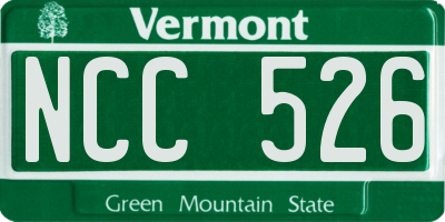 VT license plate NCC526