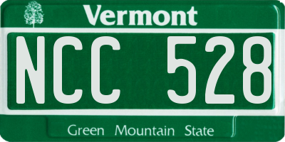 VT license plate NCC528