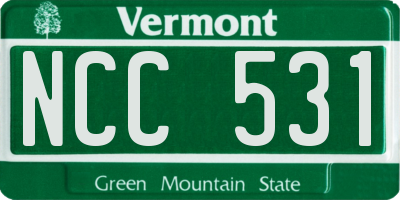 VT license plate NCC531