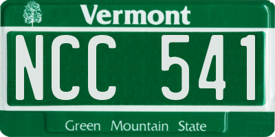 VT license plate NCC541