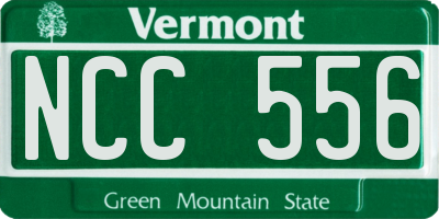 VT license plate NCC556