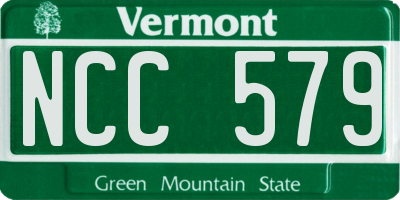 VT license plate NCC579