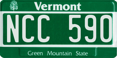 VT license plate NCC590