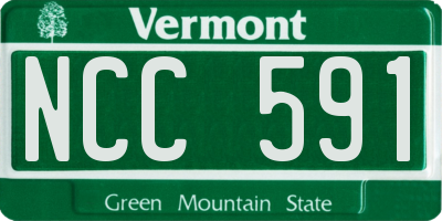 VT license plate NCC591