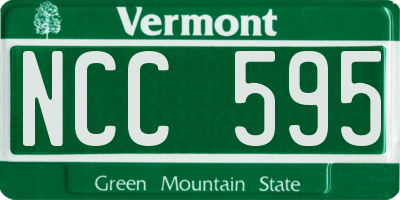 VT license plate NCC595