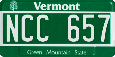 VT license plate NCC657