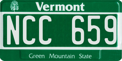 VT license plate NCC659