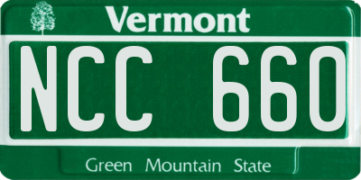 VT license plate NCC660