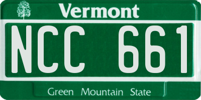 VT license plate NCC661