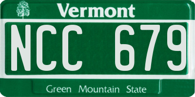 VT license plate NCC679