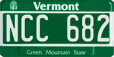 VT license plate NCC682
