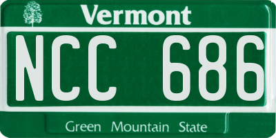 VT license plate NCC686