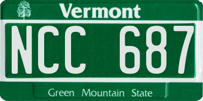 VT license plate NCC687
