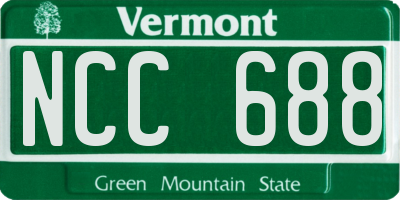 VT license plate NCC688