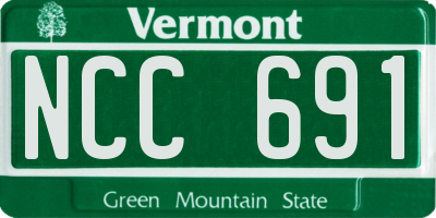 VT license plate NCC691