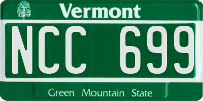 VT license plate NCC699