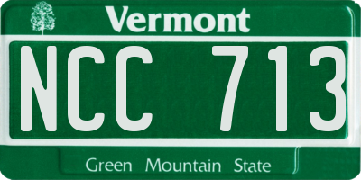 VT license plate NCC713
