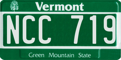 VT license plate NCC719