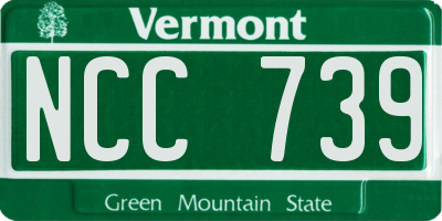 VT license plate NCC739