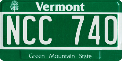 VT license plate NCC740