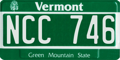 VT license plate NCC746