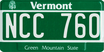 VT license plate NCC760