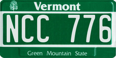 VT license plate NCC776