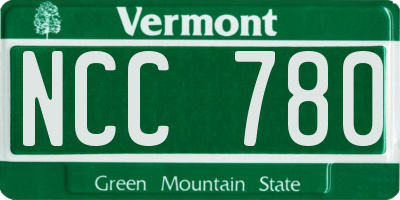 VT license plate NCC780